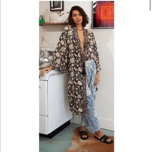 Free People Rumi Reversible Duster Cardigan Kimono Floral Women’s S